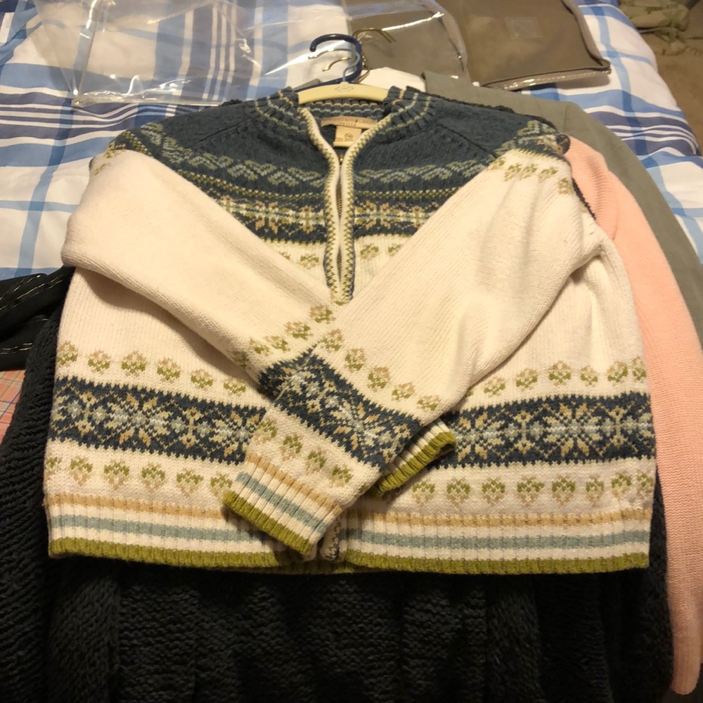 Petite women’s zip up sweater